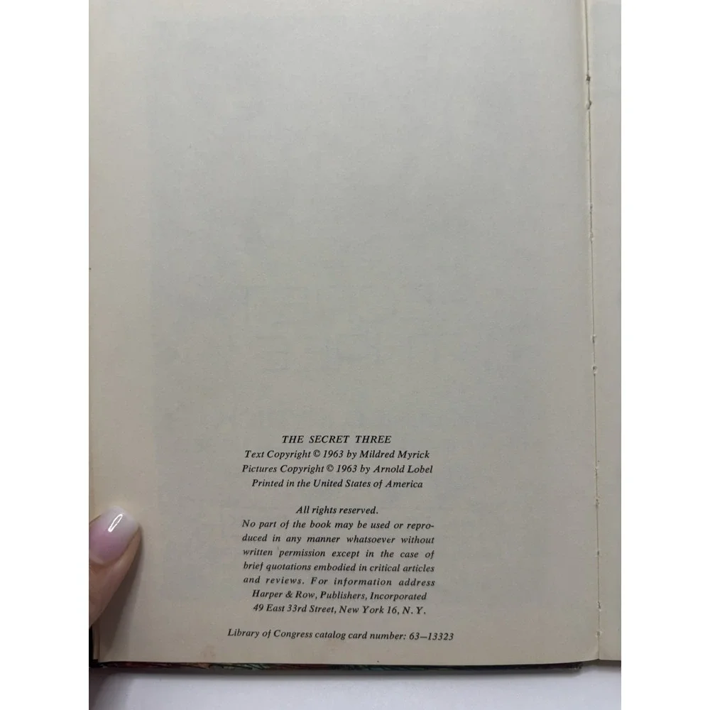 Vintage 1963 THE SECRET THREE HARDCOVER BOOK Mildred Myrick Harper & Row BK4